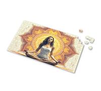 Eurographics Puzzles 1000 pièces Une femme médite devant un mandala décoratif et lumineux. Puzzle pour adultes, cadeaux de Pâques pour tout-petits (300 pièces)
