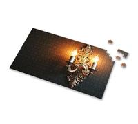 Eurographics Puzzles - Applique murale dorée de 1 000 pièces avec deux bougies. Puzzle d'images pour adultes, cadeaux de Pâques pour tout-petits (300 pièces)