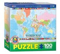 EurographicsPuzzles - Carte du monde - puzzle - 100 pièces G