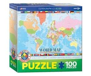 EurographicsPuzzles - Carte du monde - puzzle - 100 pièces G