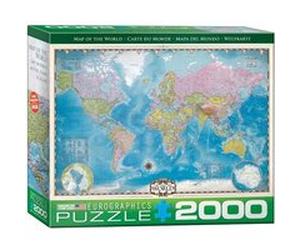 EurographicsPuzzles - Carte du monde - puzzle - 2000 pièces G