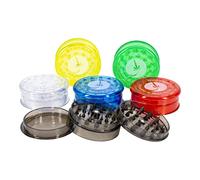 EUROGROW - Grinder plastique - Pack de 6 unités - Grinder de 3 pièces 60 mm - Hachoir à herbes - Moulin à épices en plastique parfait pour les cadeaux.