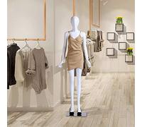 Eurohandisplay 0703 0703 Mannequin de vitrine abstrait peint blanc mat Tête abstraite Homme Femme (0703 Femme debout)