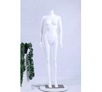 Eurohandisplay FB-7White Mannequin de vitrine abstrait blanc mat avec plaque en métal sans tête femelle FB-7W