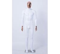 Eurohandisplay - Mannequin abstrait blanc mat DM1-6D - Tête galvanisée, mains - Homme (Blanc DM1-6D)