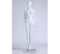 Eurohandisplay S-12 Mannequin de vitrine abstrait pour femme - Blanc mat - Tête abstraite - Pour homme et femme (S-12 femme debout)