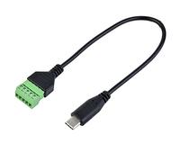 euroharry 30cm USB Type-c 5 Broches de Connexion bornier à vis bornier blindé Adaptateur enfichable