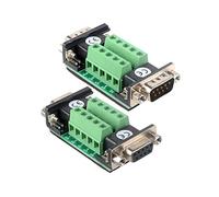 euroharry DB9 D-SUB DB9 Female + Male Connector Board RS232 RS485 CAN RS422 with DB9 Connector to Terminal Board Signal Module