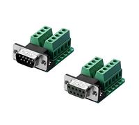 euroharry DB9 mâle et DB9 femelle D-SUB connecteur de plaque adaptateur RS232 module de signal de borne série