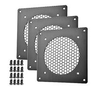 Euroharry Grille d'aération 120 mm pour PC, ordinateur, AV, armoires électroniques, (métal brossé, 1 pièce)