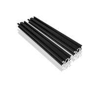 Euroharry Lot de 2 rails linéaires d'extrusion en aluminium anodisé noir de 400 mm 2040 V pour imprimante 3D et machine de gravure laser CNC