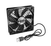 euroharry Ventilateur USB 120MM Ventilateur USB Ventilateur PC Mini ventilateur USB DC 5V / 0.3A avec boîtier de protection en métal Ventilateur 120mm vers PC/boîtier TV/récepteur