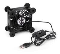 euroharry Ventilateur USB PC 80MM Avec ventilateur USB 5V / 0.3A réglable à 3 vitesses, avec protection de grille métallique Ventilateur de boîtier pour pc/ordinateur portable