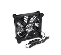 euroharry Ventilateur USB silencieux 140 mm avec USB DC 5 V/0,3 A avec protection en métal pour barbecue 140 mm vers PC/TV box/récepteur/cabinet AV/routeur
