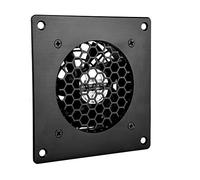 euroharry Ventilateur USB, ventilateur 80MM, avec ventilateur USB 5V / 0,3A réglable à 3 vitesses, avec un cadre moderne en aluminium noir brossé, pour le refroidissement de l'armoire (1)