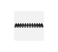 Eur'Ohm - Barrette de connexion 12 plots acier zingué - 16mm² - 76 A - Noir