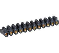 EUROHM - Barrette laiton de connexion en polypropylène 6mm2 - Noir - 70002 - Eur'ohm - 70002