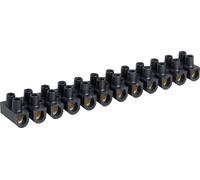 EUR'OHM Barrette laiton noire (étiquette unitaire) 25 mm² - Câble gaine et connectique