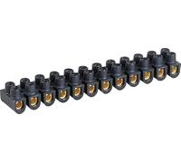EUR'OHM Barrette laiton noire (étiquette unitaire) 6 mm² - Câble gaine et connectique