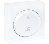 EUR'OHM Commande VMC 2 vitesses - Blanc - DUNE - Interrupteur et prise
