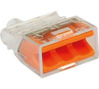 Eur'Ohm - Lot de 100 - Connexion rapide - 3 entrées - Orange