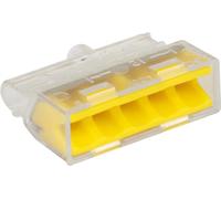 Eur'Ohm - Lot de 100 - Connexion rapide - 5 entrées - Jaune