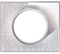 EUR'OHM Plaque de finition - 1 Poste - COMETE Blanc - Interrupteur et prise