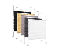 Eurohome Store plissé Blanc 40 x 100 cm - sans perçage pour fenêtres et Portes