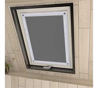 Eurohome Store thermique pour fenêtre de toit sans perçage - Protection solaire - Store occultant avec ventouses - Pour fenêtre Velux - Gris 96 x 115 cm