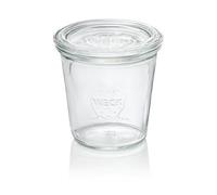 6 Bocaux en verre Weck® Droits 290 ml Hauts, diamètre 80 mm avec couvercles et joints (clips non inclus)