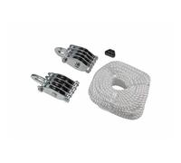 EUROHUNT Poulie Universelle avec 8 poulies, Charge maximale : 300 kg, Corde en polypropylène de 20 m