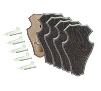 EUROHUNT Rehbock Planche Ronde avec Pinces auditives Marron foncé avec 5 Sets de Planche et Pinces 19 x 12 cm ou 22 x 13 cm, R 22x13 cm