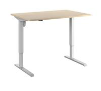 EUROKRAFT | Basic | Bureau Assis-Debout électrique Venla | Droit | l x p 1200 x 800 mm | Bouleau/Blanc