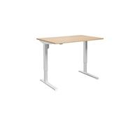 EUROKRAFT | Basic | Bureau Assis-Debout électrique Venla | Droit | l x p 1400 x 800 mm | Bouleau/Blanc