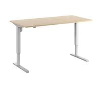 EUROKRAFT | Basic | Bureau Assis-Debout électrique Venla | Droit | l x p 1600 x 800 mm | Bouleau/Blanc