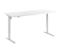 EUROKRAFT | Basic | Bureau Assis-Debout électrique Venla | Droit | l x p 1800 x 800 mm | Blanc/Blanc