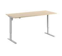 EUROKRAFT | Basic | Bureau Assis-Debout électrique Venla | Droit | l x p 1800 x 800 mm | Bouleau/Blanc