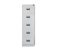 EUROKRAFT | Basic | Classeur pour dossiers Suspendus | 1 rangée | 5 tiroirs | Gris Clair
