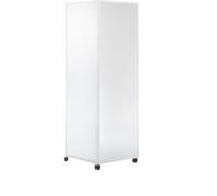 EUROKRAFT | Basic | Colonne info Mobile | avec 4 roulettes pivotantes Doubles avec Freins | Surface Tableau Blanc