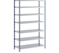 EUROKRAFT | Basic | Rayonnage emboîtable Extra-Large | p 600 mm | avec tablettes en tôle d'acier | rayonnage de Base | h x l 2522 x 1550 mm