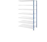 EUROKRAFT | Basic | Rayonnage emboîtable Extra-Large | p 800 mm | avec tablettes en tôle d'acier | rayonnage additionnel | h x l 2522 x 1525 mm