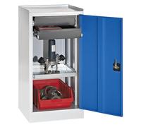 EUROKRAFT | Pro | Armoire à Outils | 2 tiroirs | 1 Tablette | Porte Bleu Gentiane