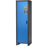 EUROKRAFT | Pro | Armoire pour Produits Dangereux Ignifuge 30 Minutes | 1 Porte | 3 tablettes | Porte Bleu Clair