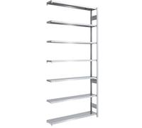 EUROKRAFT | Pro | Rayonnage emboîtable de Stockage galvanisé | h x l 3000 x 1300 mm | avec 7 tablettes en Acier | rayonnage additionnel | Charge Max/Tablette 175 kg | Profondeur 300 mm