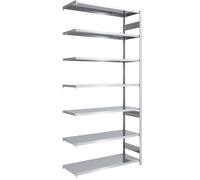 EUROKRAFT | Pro | Rayonnage emboîtable de Stockage galvanisé | h x l 3000 x 1300 mm | avec 7 tablettes en Acier | rayonnage additionnel | Charge Max/Tablette 240 kg | Profondeur 600 mm
