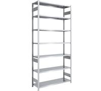 EUROKRAFT | Pro | Rayonnage emboîtable de Stockage galvanisé | h x l 3000 x 1300 mm | avec 7 tablettes en Acier | rayonnage de Base | Charge Max/Tablette 230 kg | Profondeur 500 mm