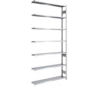 EUROKRAFT | Pro | Rayonnage emboîtable de Stockage galvanisé | h x l 3000 x 1300 mm | avec 7 tablettes en Acier | rayonnage additionnel | Charge Max/Tablette 200 kg | Profondeur 300 mm