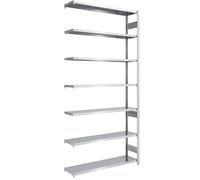 EUROKRAFT | Pro | Rayonnage emboîtable de Stockage galvanisé | h x l 3000 x 1300 mm | avec 7 tablettes en Acier | rayonnage additionnel | Charge Max/Tablette 215 kg | Profondeur 400 mm