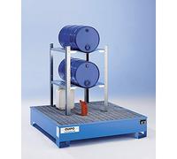 eurokraft | pro | Rayonnage pour fûts et bidons | avec 2 supports pour fûts de 60 l | h x l x p 900 x 698 x 608 mm