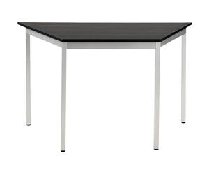 EUROKRAFT | Table Polyvalente | trapézoïdal | h x l x p 740 x 1200 x 600 mm | Plateau façon frêne Gris foncé | piétement Aluminium
